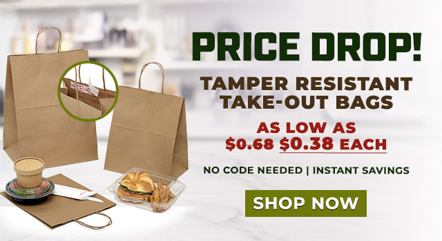 Tamper Resistant Take-Out Shopping Bags