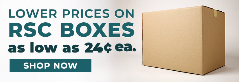 Lower Prices on RSC Boxes as low as 24 cents each - shop now